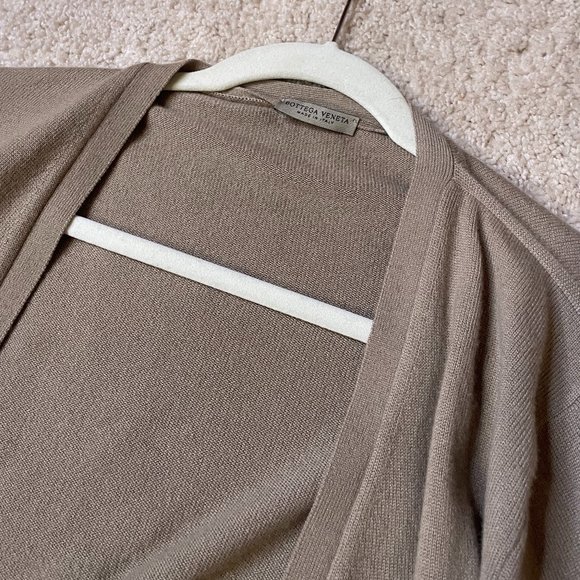 Bottega Veneta Tan Cashmere Sweater Cardigan Size M - Picture 2 of 2
